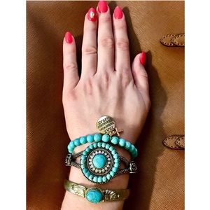 Turquoise triplet bracelet